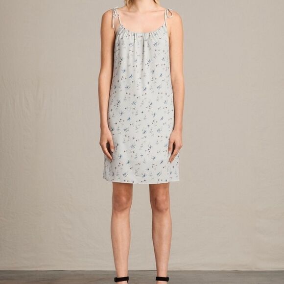 All Saints Mika Grey Floral Summer Dress - Picture 2 of 9